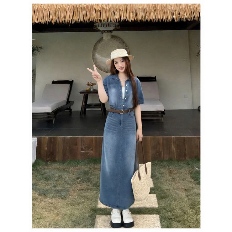 襟付きデニムワンピース | Ulysses | 詳細画像2 