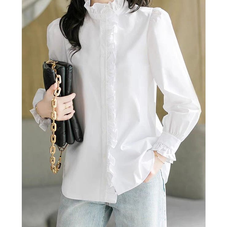 フリル長袖シャツ[品番：NTRW0009599]｜Ulysses（ユリシス）の