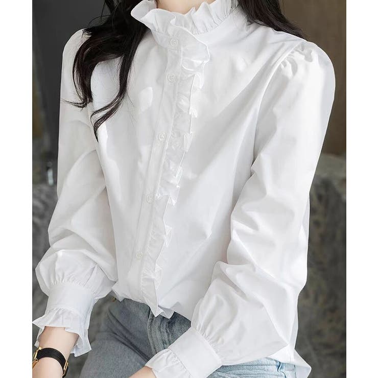 フリル長袖シャツ[品番：NTRW0009599]｜Ulysses（ユリシス）の