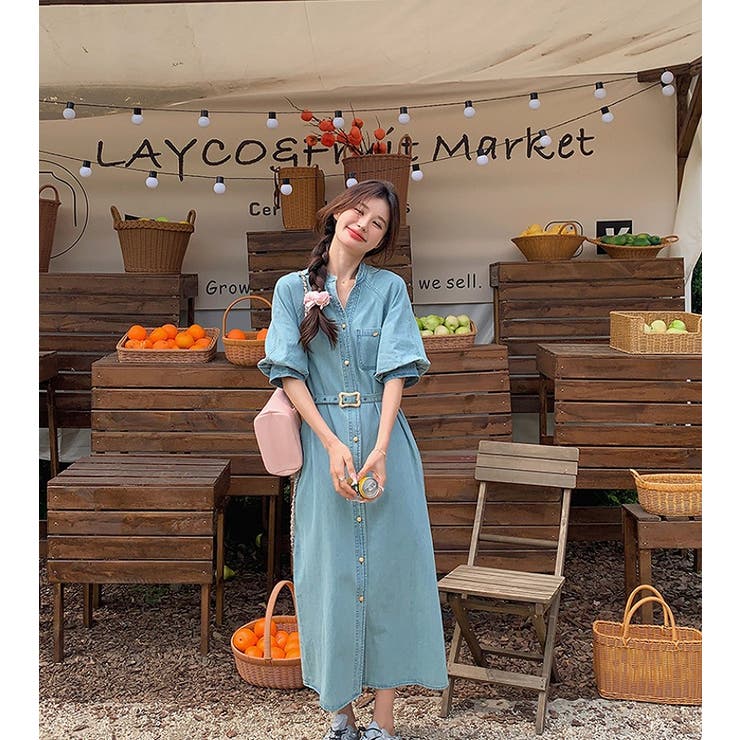 ベルト付Vネックデニムワンピース | Ulysses | 詳細画像2 