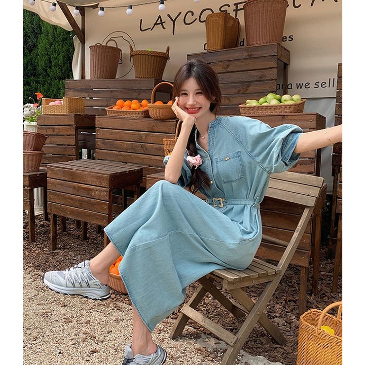 ベルト付Vネックデニムワンピース | Ulysses | 詳細画像4 