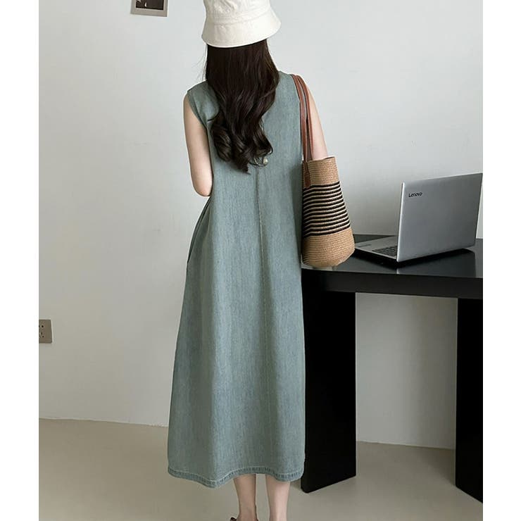 ベルト付デニムワンピース | Ulysses | 詳細画像3 