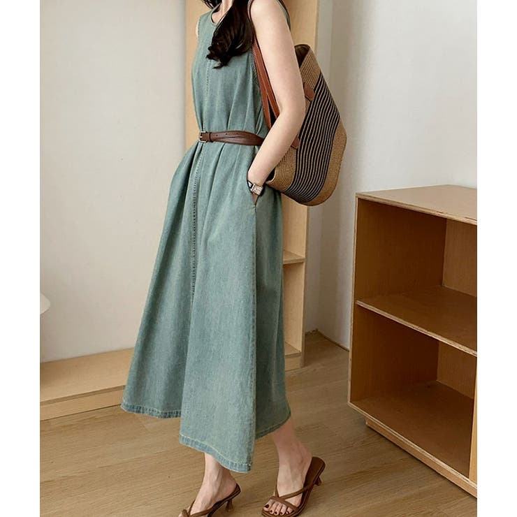 ベルト付デニムワンピース | Ulysses | 詳細画像6 