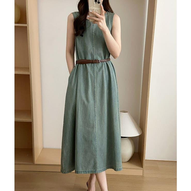 ベルト付デニムワンピース | Ulysses | 詳細画像9 