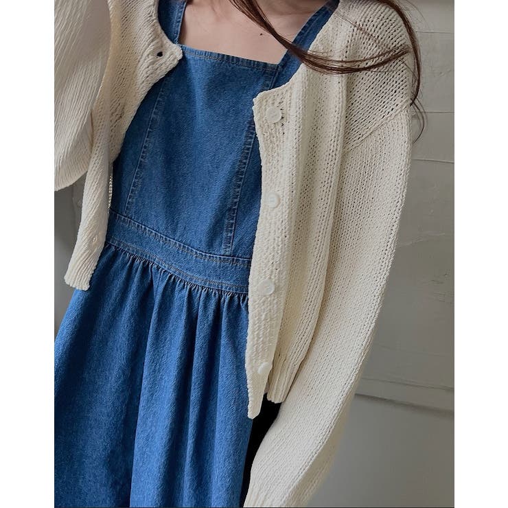 スクエアネックラインバックジップスデニムワンピース | Ulysses | 詳細画像7 