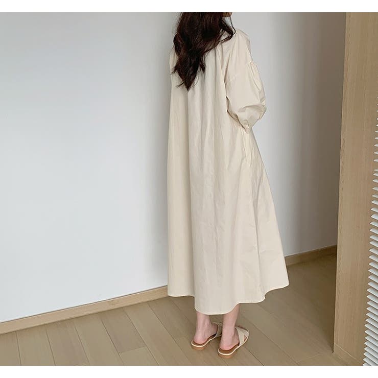 シンプルVネック中長袖ワンピース | Ulysses | 詳細画像2 