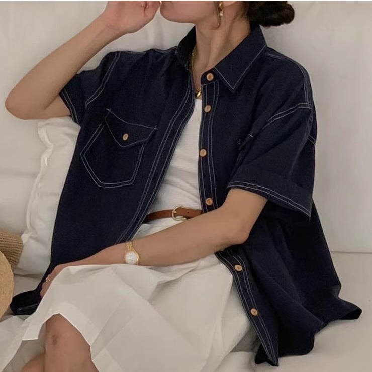 ネイビー | ポケットボタンダウンシャツ | Ulysses