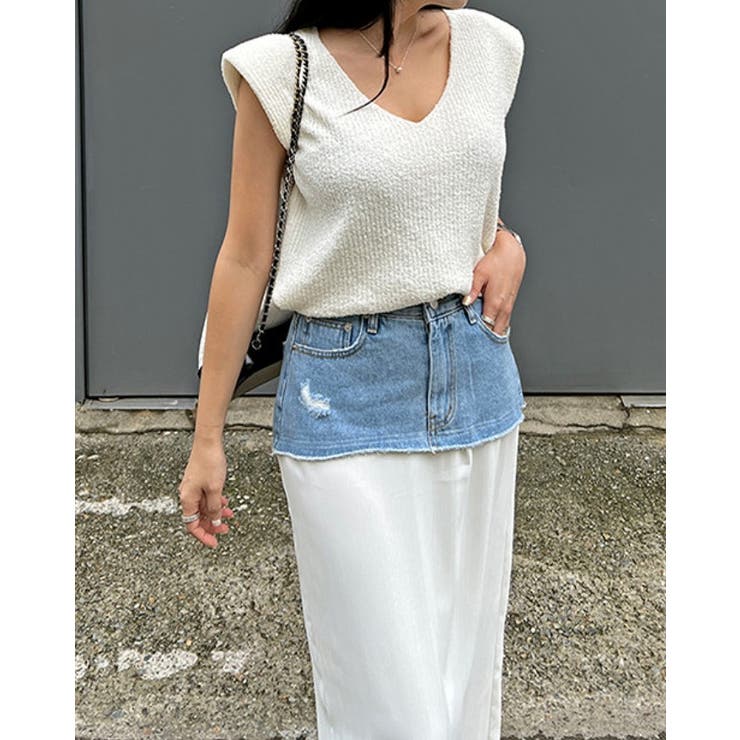 ポケットデニムパッチワークスカート | Ulysses | 詳細画像8 