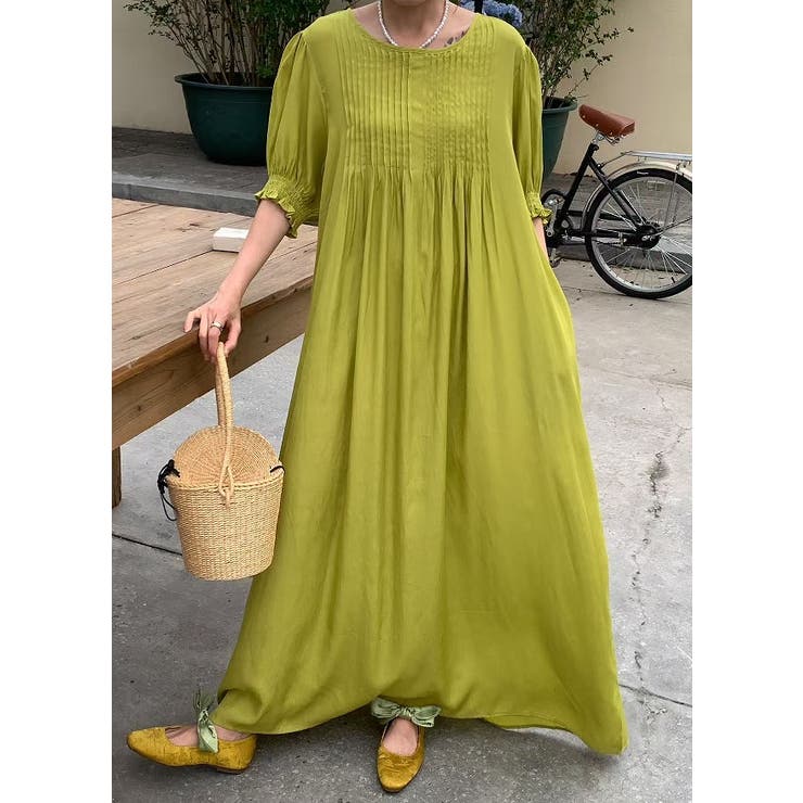 クルーネックプリーツクルーネックワンピース | Ulysses | 詳細画像11 