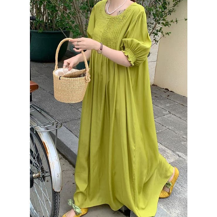 クルーネックプリーツクルーネックワンピース | Ulysses | 詳細画像12 