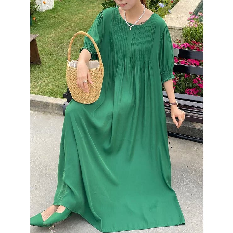 クルーネックプリーツクルーネックワンピース | Ulysses | 詳細画像16 