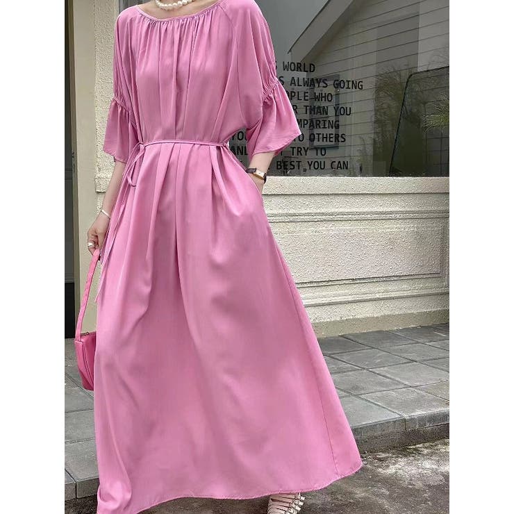 ピンク | クルーネッククルーネックワンピース | Ulysses