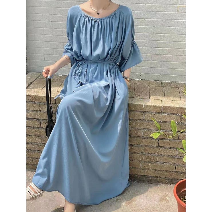 ブルー | クルーネッククルーネックワンピース | Ulysses