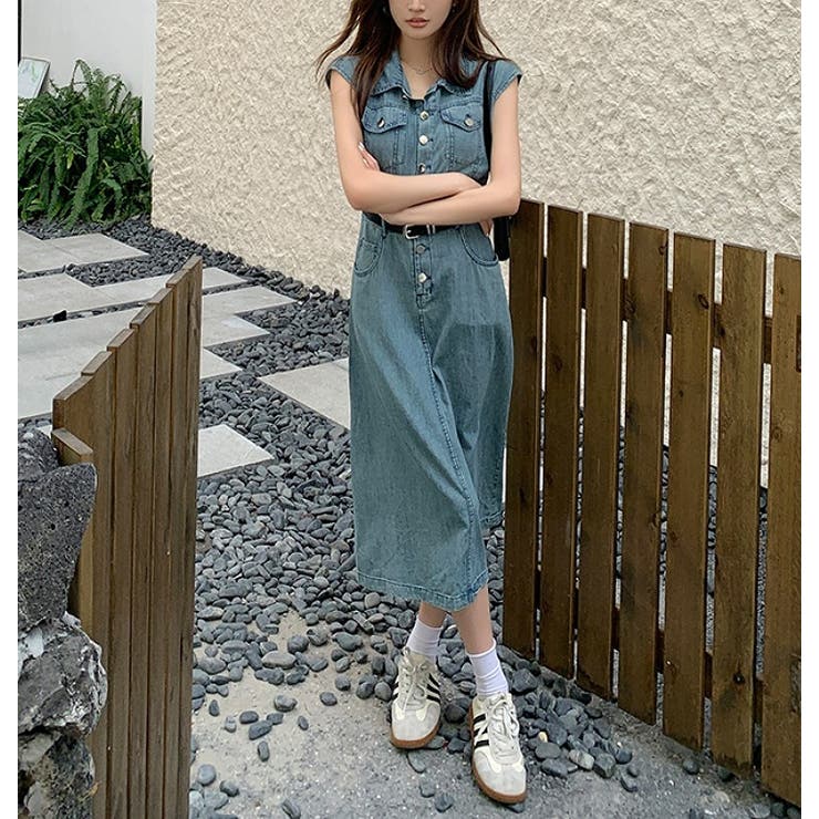 ベルト付きシングルブレストポケットデニムワンピース | Ulysses | 詳細画像7 