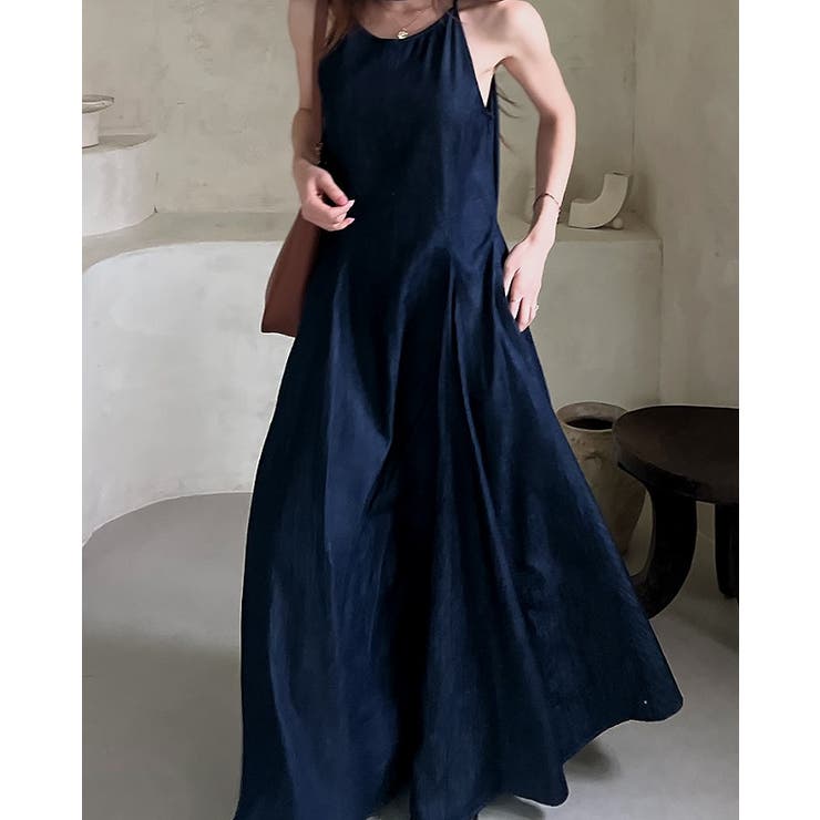 シンプルバックジップスキャミデニムワンピース | Ulysses | 詳細画像2 