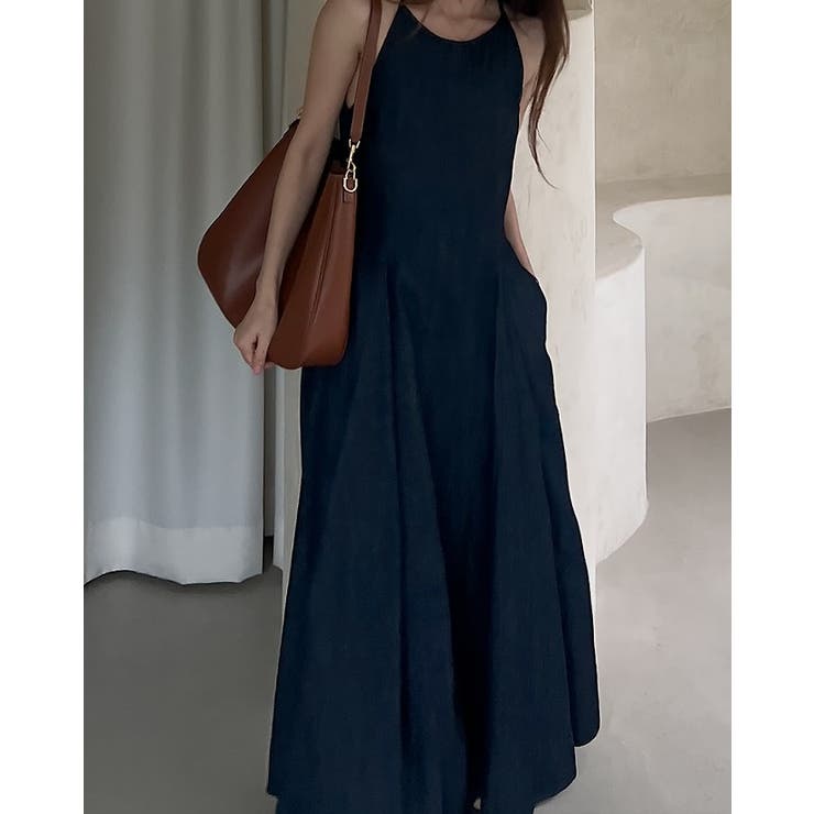 シンプルバックジップスキャミデニムワンピース | Ulysses | 詳細画像7 