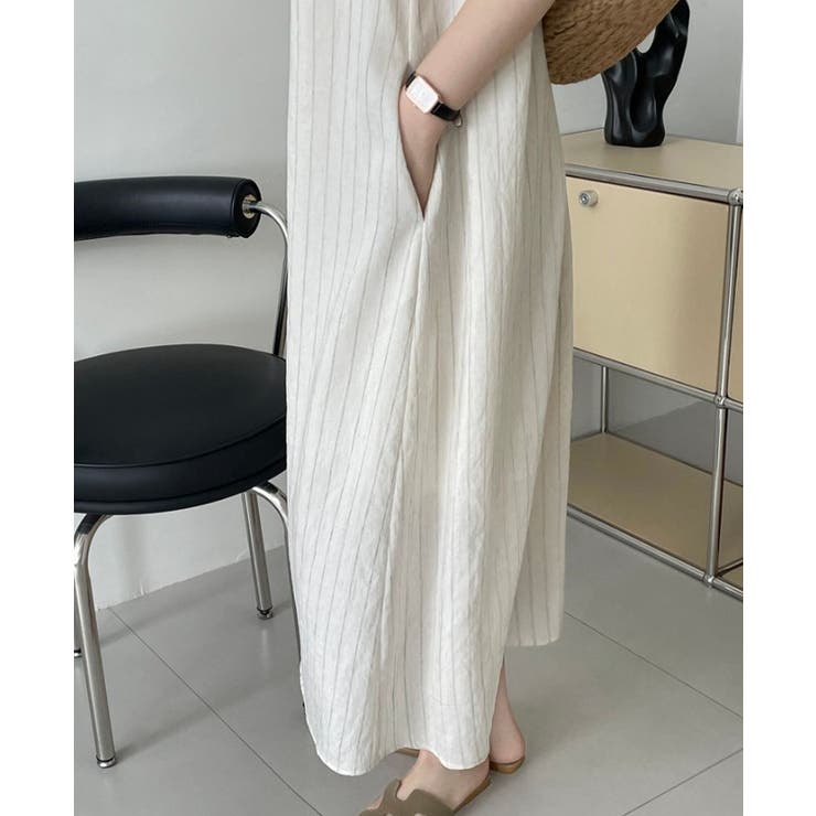 バックパンチングレース袖なしワンピース | Ulysses | 詳細画像1 