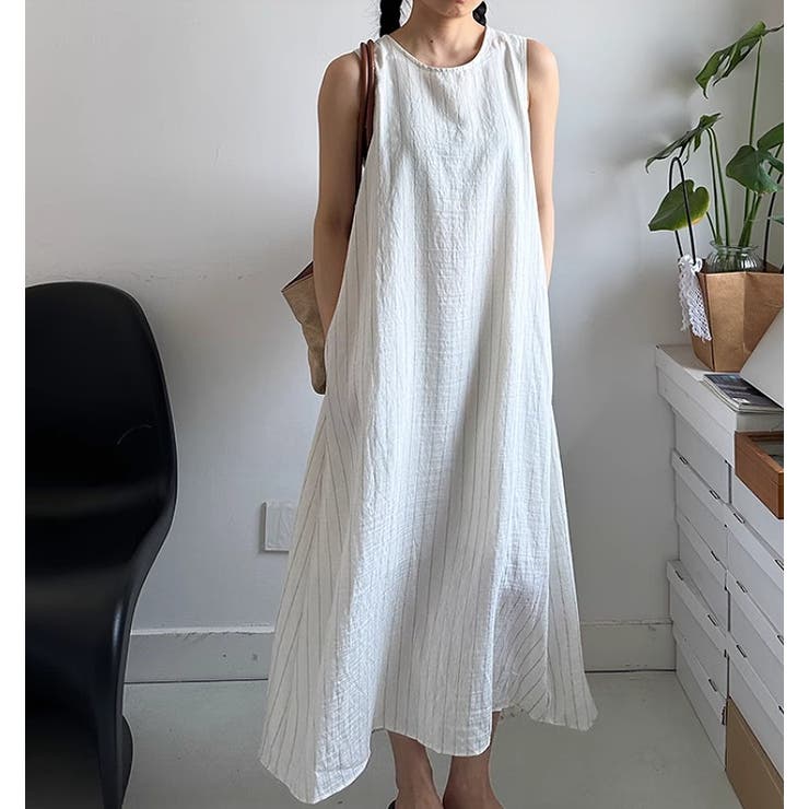 バックパンチングレース袖なしワンピース | Ulysses | 詳細画像2 