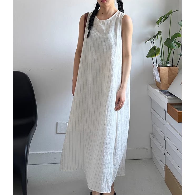 バックパンチングレース袖なしワンピース | Ulysses | 詳細画像3 