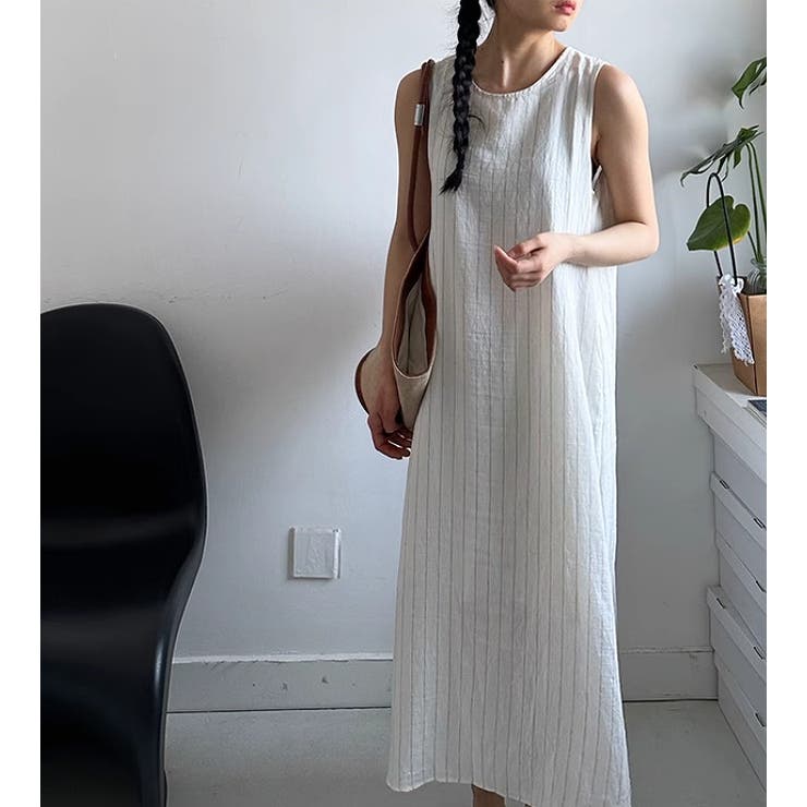 バックパンチングレース袖なしワンピース | Ulysses | 詳細画像6 