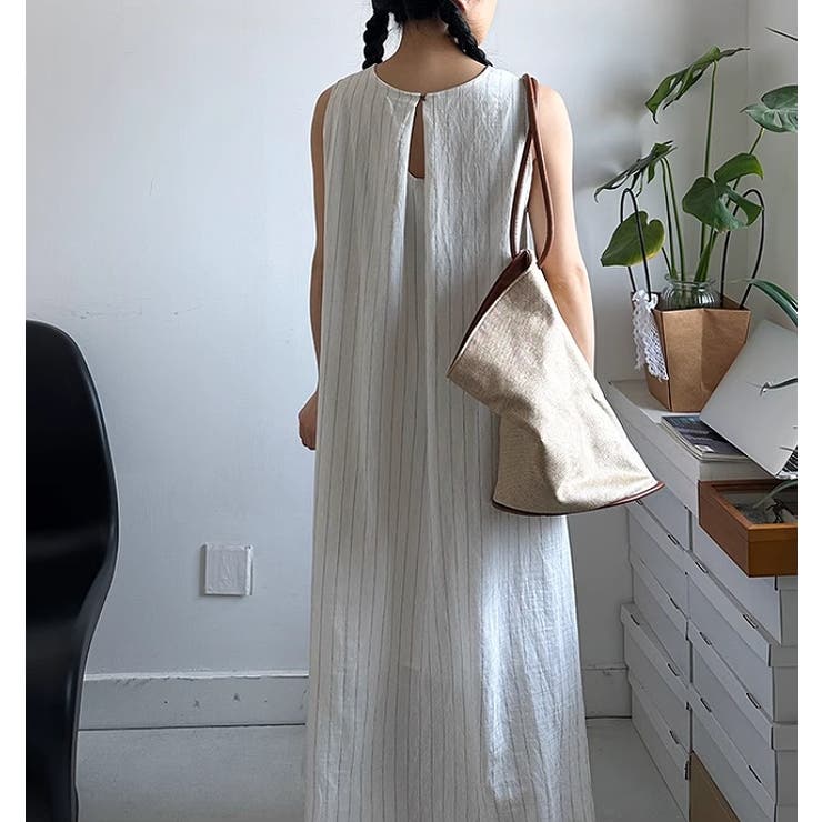 バックパンチングレース袖なしワンピース | Ulysses | 詳細画像9 