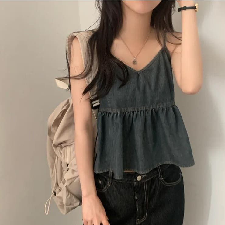 ダークブルー | シンプルキャミデニムトップス | Ulysses