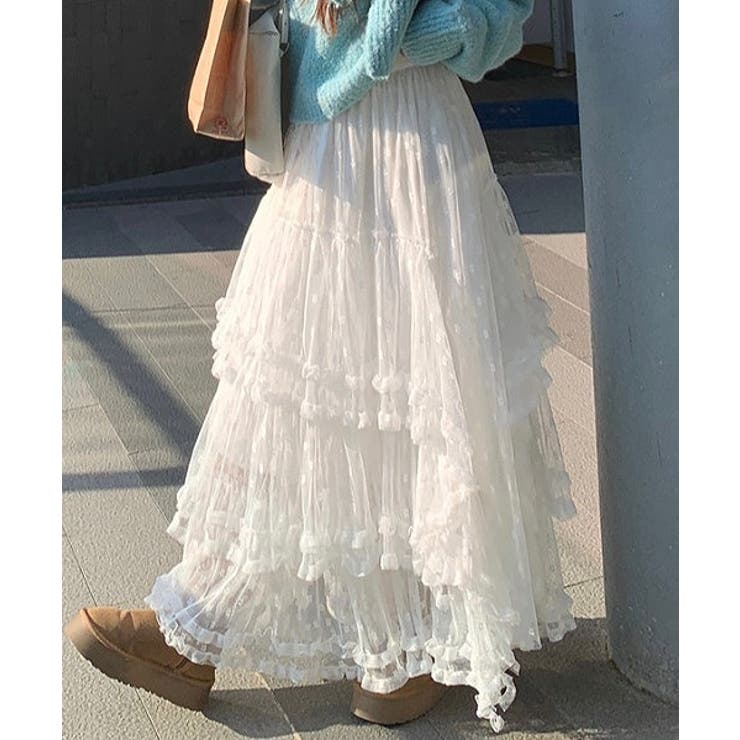 レイヤードチュール切り替えAラインスカート | Ulysses | 詳細画像2 