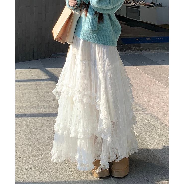 レイヤードチュール切り替えAラインスカート | Ulysses | 詳細画像3 