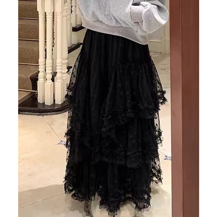 レイヤードチュール切り替えAラインスカート | Ulysses | 詳細画像6 