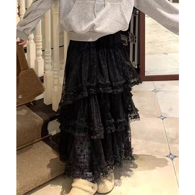 レイヤードチュール切り替えAラインスカート | Ulysses | 詳細画像7 