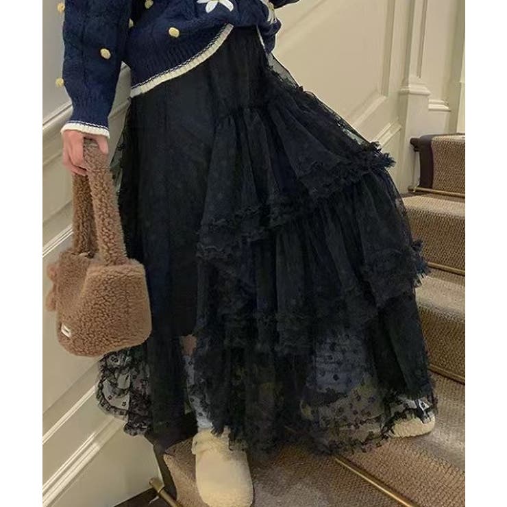 レイヤードチュール切り替えAラインスカート | Ulysses | 詳細画像8 