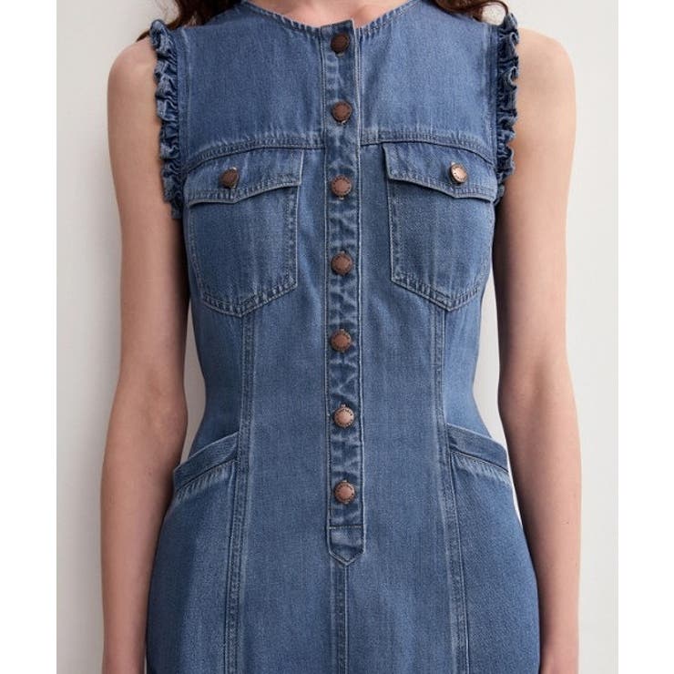 シングルブレストバックリボンデニムワンピース | Ulysses | 詳細画像5 