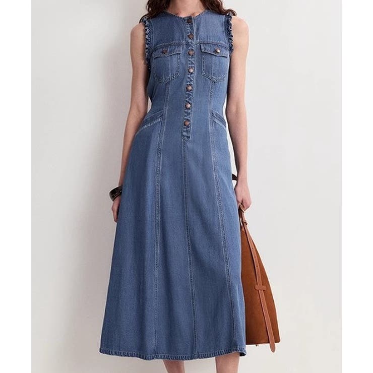 シングルブレストバックリボンデニムワンピース | Ulysses | 詳細画像6 