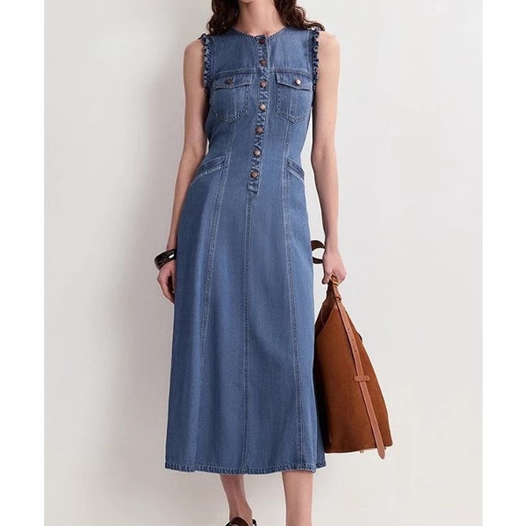 シングルブレストバックリボンデニムワンピース | Ulysses | 詳細画像7 