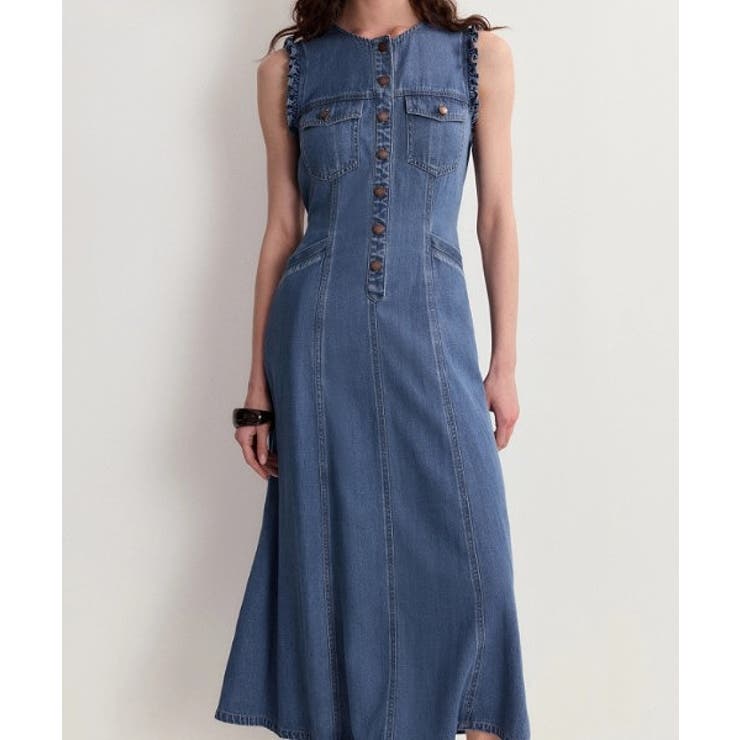 シングルブレストバックリボンデニムワンピース | Ulysses | 詳細画像8 