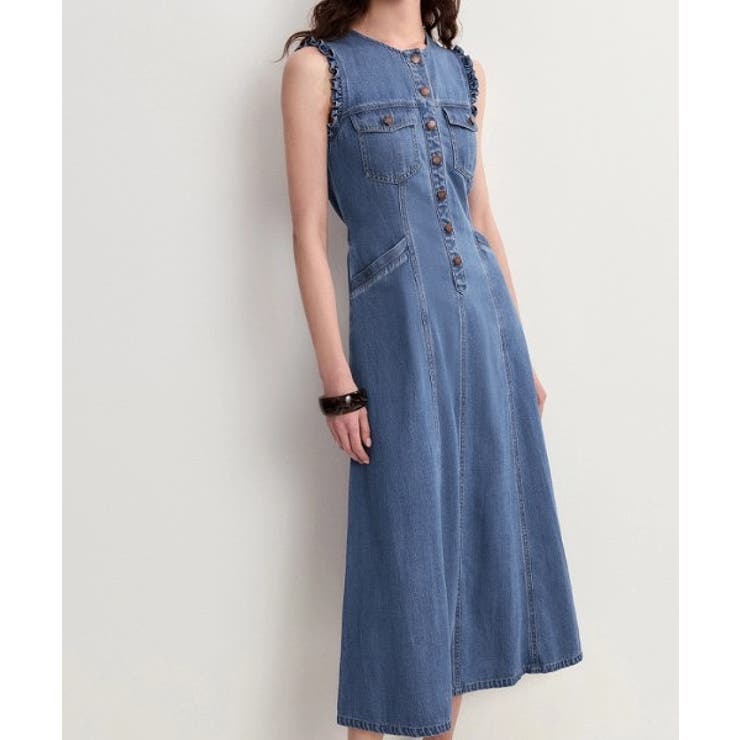 シングルブレストバックリボンデニムワンピース | Ulysses | 詳細画像9 