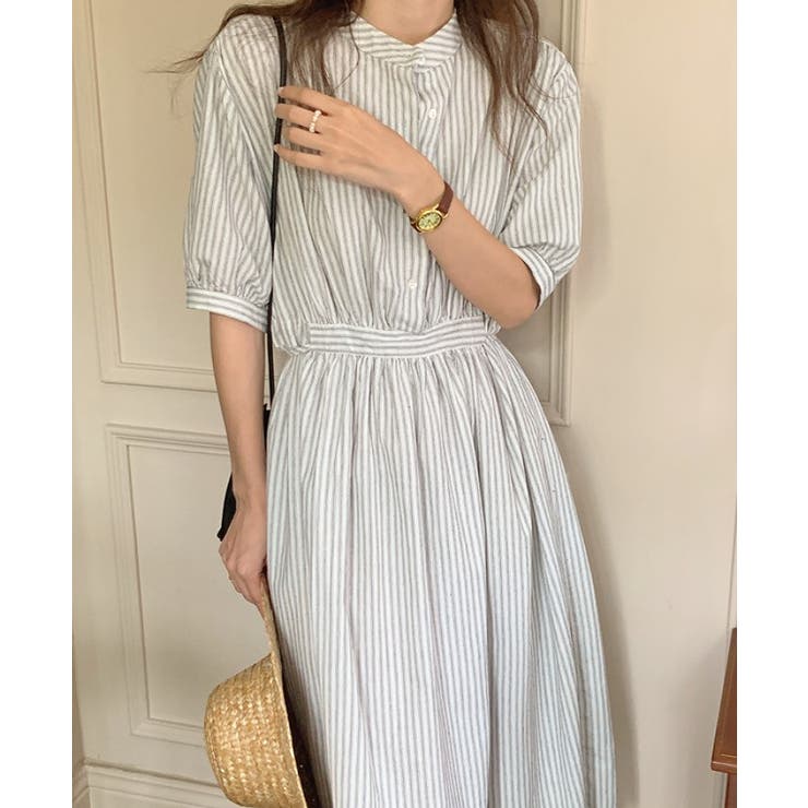 シングルブレストスタンドカラーワンピース | Ulysses | 詳細画像7 