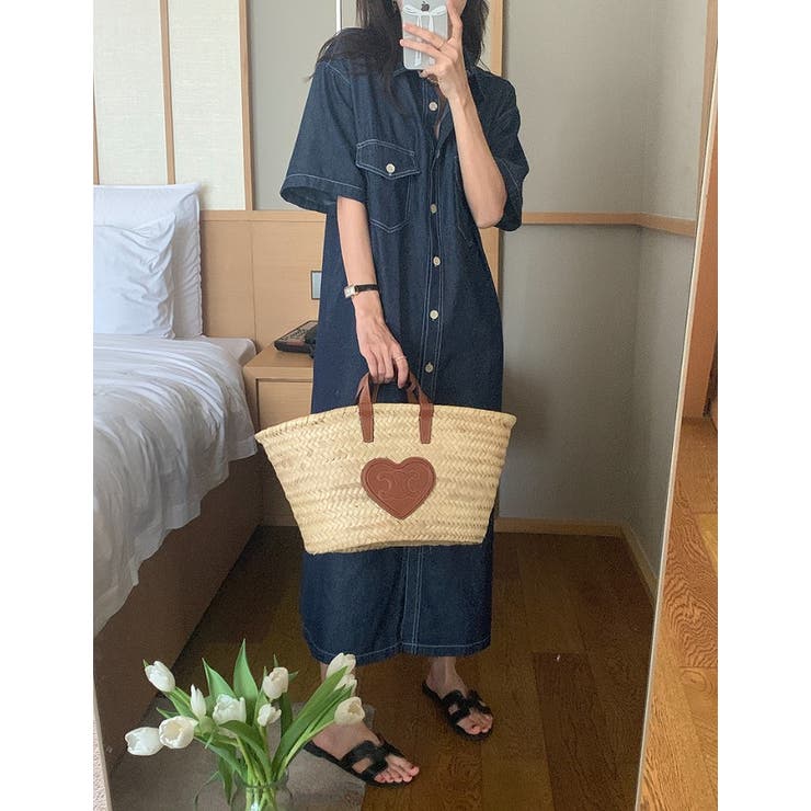 シングルブレストボタンダウンデニムワンピース | Ulysses | 詳細画像1 