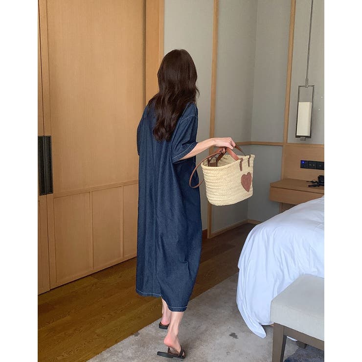 シングルブレストボタンダウンデニムワンピース | Ulysses | 詳細画像9 