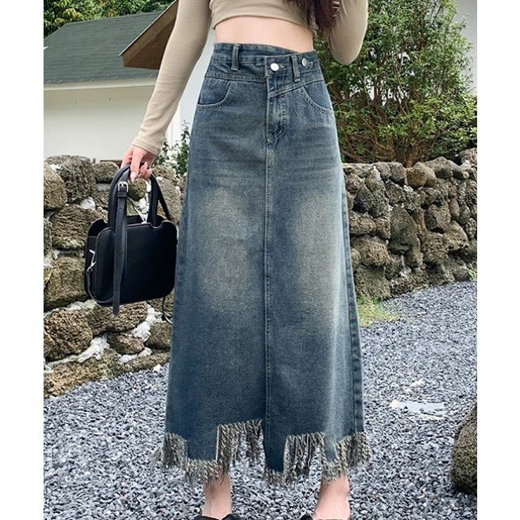 LIMI feu リミフゥ 19SS フリンジデニムスカート LIMI feu Spring / Summer 2025 Collection