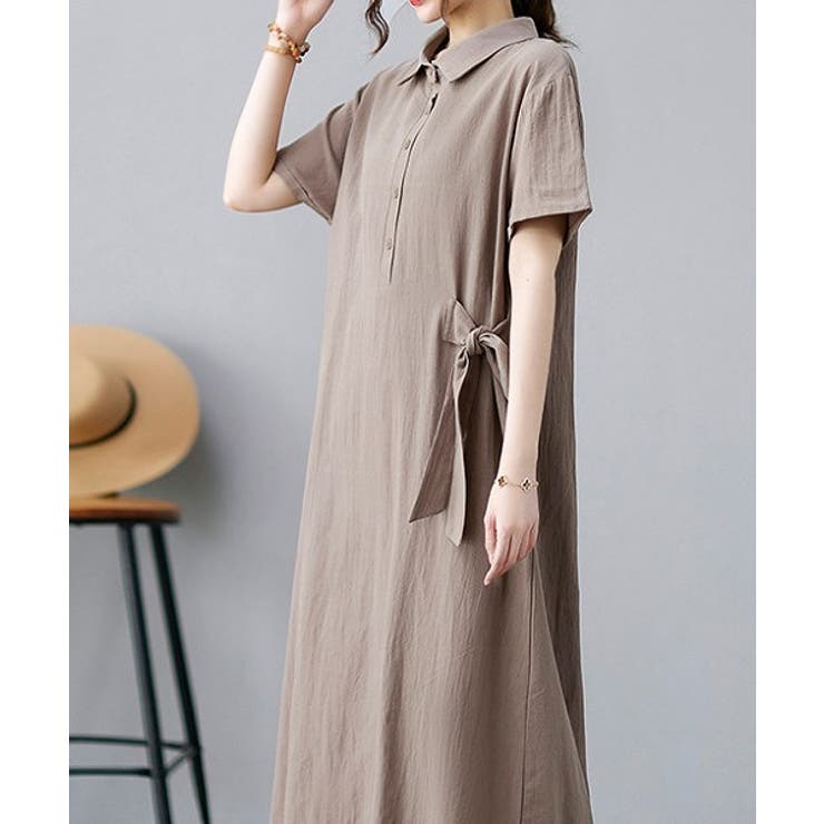 リボンボタンダウン半袖ワンピース | Ulysses | 詳細画像2 