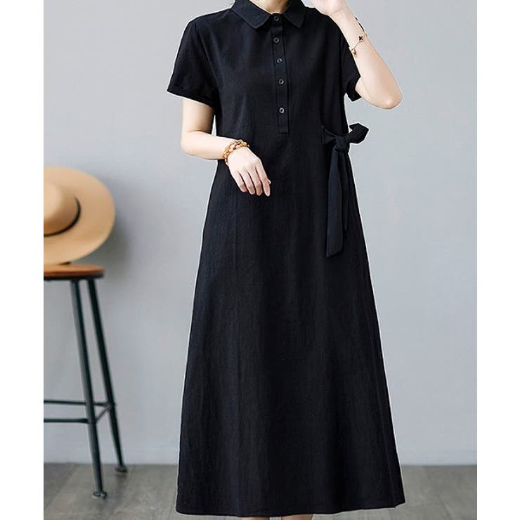 リボンボタンダウン半袖ワンピース | Ulysses | 詳細画像6 