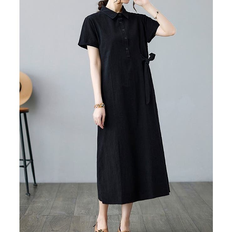 リボンボタンダウン半袖ワンピース | Ulysses | 詳細画像7 