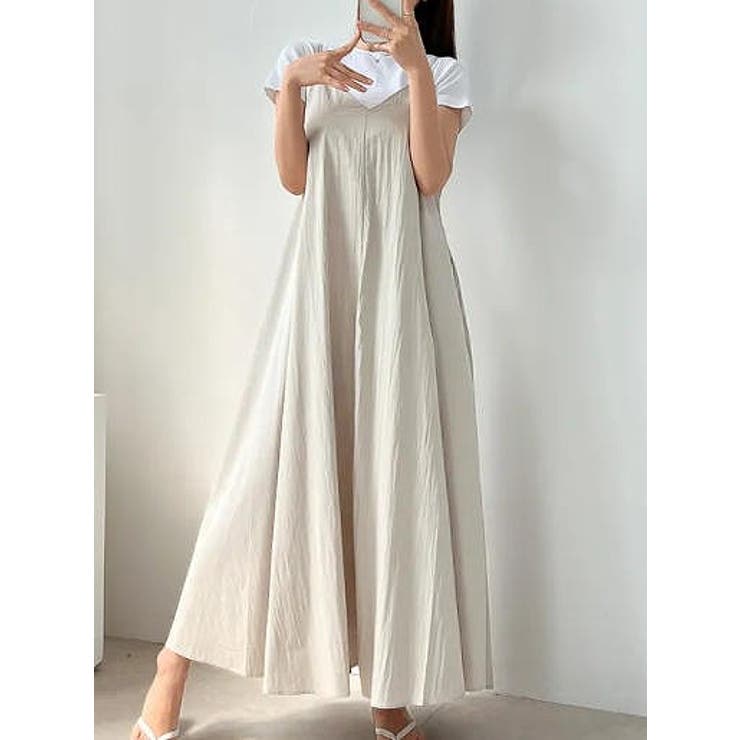 ベージュ | ポケットVネックキャミソールワンピース | Ulysses