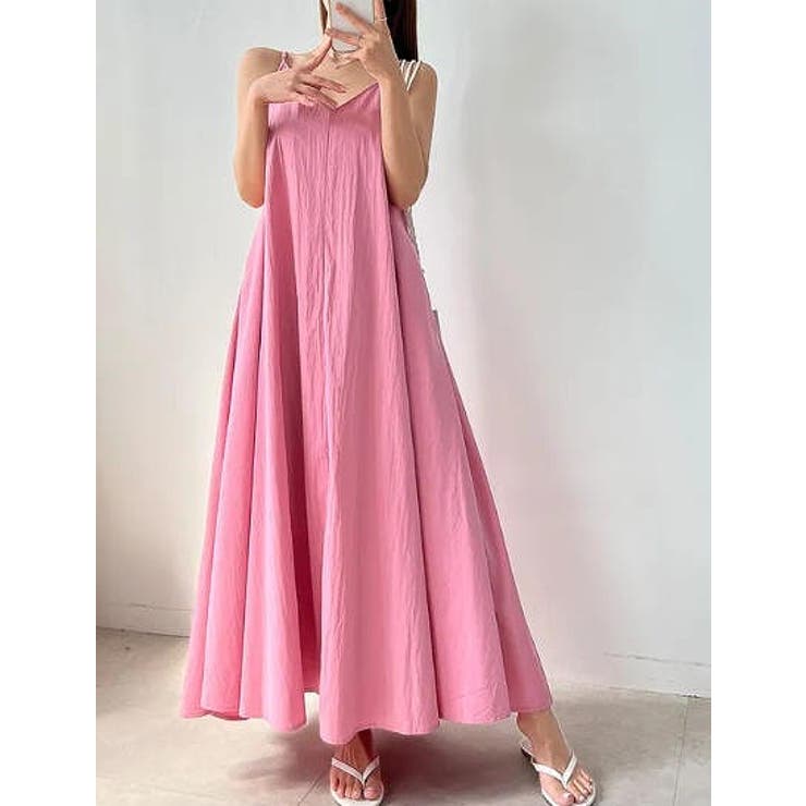 ピンク | ポケットVネックキャミソールワンピース | Ulysses