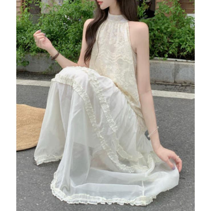 カットジャガード袖なしワンピース | Ulysses | 詳細画像4 