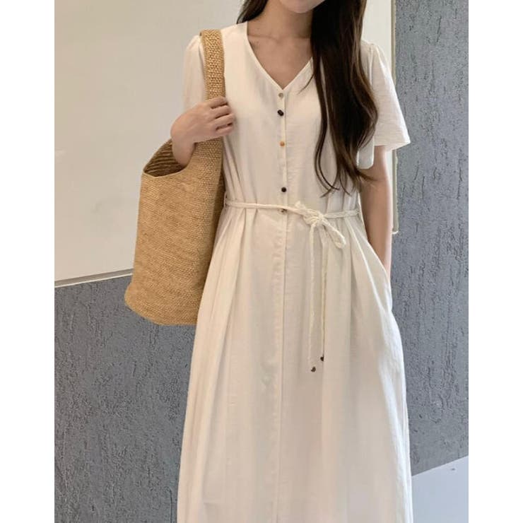 ベルト付きVネックワンピース | Ulysses | 詳細画像2 