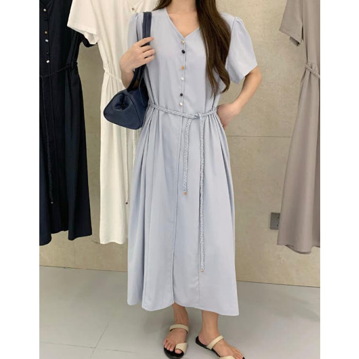 ベルト付きVネックワンピース | Ulysses | 詳細画像6 