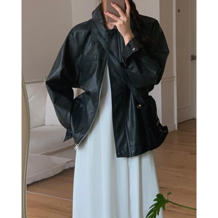 ブラック | ジップスPUレザージャケット | Ulysses