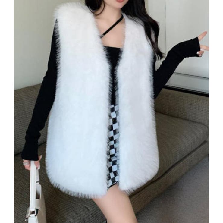 ホワイト | シンプル袖なしジャケット | Ulysses